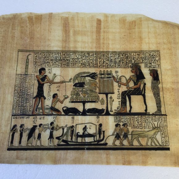 Other - VTG 80s Egyptian FOLK ART Pharaoh Hieroglyphics